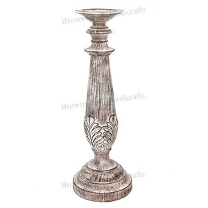 Candelabros altos clásicos de madera blanca para el hogar y la sala de estar, decoraciones para restaurantes, buena calidad a precio mayorista - Product Image 3
