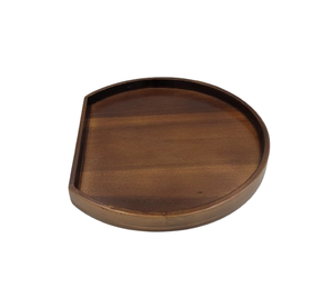 Top meilleure vente plateau en bois d'acacia demi-cercle/plat en bois naturel pour cuisine maison/assiette en bois vaisselle sandy99gdgmailcom - Product Image 1