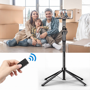 Palo de Selfie Telescópico Ajustable con Luz de Relleno, Soporte para Teléfono y Control Remoto para Transmisión en Vivo y Uso como Trípode - Product Image 6