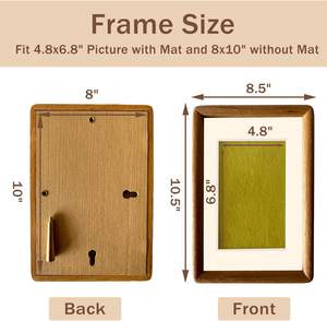 Marcos de fotos de madera natural Cuadro de madera Marco de fotos de mesa pequeño Marco de fotos de madera maciza Rústico - Product Image 4