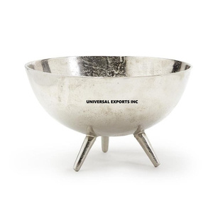 ชุดชามช็อกโกแลตโลหะดีไซน์ใหม่สองใบ ชุบเงิน สำหรับวางบนโต๊ะอาหาร ขายส่ง ชามช็อกโกแลตโลหะหรูหราใหม่ - Product Image 2