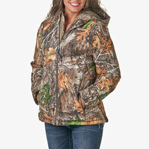 Veste de chasse pour femmes, imprimé camouflage jungle Realtree, respirante, motif forêt, chaude, fermeture éclair, vêtements de chasse personnalisés pour femmes - Product Image 1
