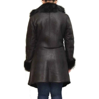 Nouveau design Manteau d'hiver pour femme en fausse fourrure de laine avec col en fourrure de renard, anti-plis, style floral décontracté, personnalisable, rembourrage 100 % polyester