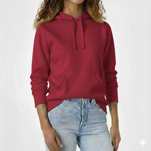 Sweat-shirts pour femmes imprimés élégants et de haute qualité pour l'hiver, vente en gros, couleur unie, logo sur le devant, 100% coton molletonné - Product Image 5