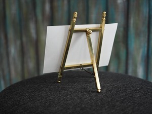 Minimalist Golden <b>Card</b> Display Stand Beautiful Accent Piece for Business <b>Cards</b> Home Office or Party Table Setup - Product Image 3