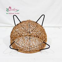 Lit pour chiens, chats et petits animaux, de luxe, marron, en forme de donut, fabriqué au Vietnam, lavable, durable, écologique, moderne, en carton plastique et structure en fer