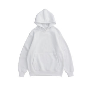 Vente en gros de sweats à capuche en coton vierge surdimensionné avec logo personnalisé 2025g sans broderie de ficelle sweats à capuche unis de 500g pour hommes - Product Image 2