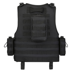 Gilet de chasse de style tactique avec fermeture à glissière et poches utilitaires Gilet de chasse pour hommes avec tissu durable - Product Image 4