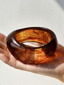 Multicolor Resin <b>Bracelet</b> with Abstract Design - Product Image 2