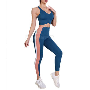 Ensemble de yoga de gymnastique pour femmes confortables Conception de taille élastique respirante avec motif solide Plus tailles disponibles quantité minimale de commande bas - Product Image 2
