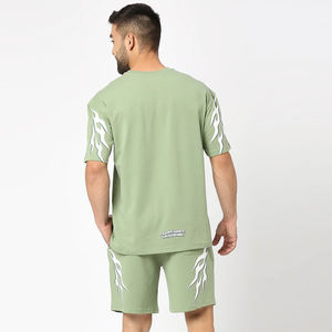 Traje de sudor lavado con ácido OEM, corsé Deportivo Ligero personalizable para hombre, pantalones cortos de secado rápido, ropa de calle con logotipo bordado de talla grande - Product Image 3