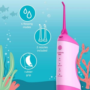 Hilo de agua AquaSonic para niños a partir de 6 años | Boquilla estándar, boquilla de ortodoncia y pegatinas impermeables | 4 modos de hilo dental - Product Image 6