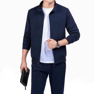 Two Piece Jacket Pant <b>Set</b> With Custom <b>Embroidery</b> Logo Wholesale Cotton Hoodies Jogging Full-zip Up Tracksuit for Men <b>Set</b> - Product Image 2