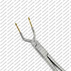 Pinza Manual Keramo Grip de 14.5 cm, TC, Curva para Raíz, Soporte para Corona, Acero Inoxidable, Insertos de Diamante para Sujeción, CE - Product Image 2