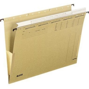 Recycled Cardboard Hanging <b>File</b> for DIN A4 Size-Natural Brown-Leitz ALPHA - Product Image 1