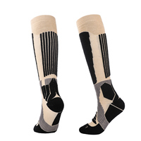 Chaussettes de ski de randonnée thermique en laine mérinos Chaussettes de sport d'hiver antidérapantes avec technique tricotée avec logo dessiné à la main
