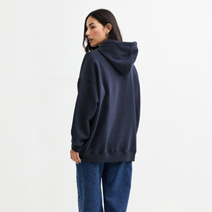 Broderie personnalisée, nouveau design, sweat à capuche pour femme, hiver, manches longues, surdimensionné, logo sur le devant, coton respirant - Product Image 3