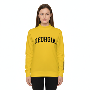 Sweat-shirt oversize pour femme à col montant imprimé avec badge et sequins, en molleton de coton confortable, style streetwear décontracté, pull d'automne/hiver - Product Image 1