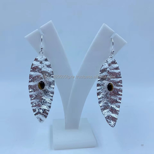 Modern Vintage Style White Pure <b>Silver</b> <b>Earrings</b> Gold-Plated Best Price Sterling <b>Silver</b> Jewelry for Women for <b>Weddings</b> Parties - Product Image 1