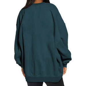 Sweat-shirt pour femmes, uni, doublé, devant, hauts de mode, décontracté, coupe courte et ample, pull-over, streetwear doux pour femmes, été, printemps - Product Image 2