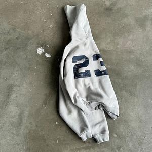 Sudadera con Capucha Personalizada de Estilo Vintage con Cremallera Completa para Hombre, Sudadera Retro Holgada con Efecto Desgastado, Estilo Urbano, Lavado Ácido, Gruesa - Product Image 5