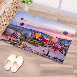 Alfombra Estampada con Paisaje de Globos Aerostáticos Coloridos - Decoración para Escaleras y Sala de Estar, Alfombra de Chenilla - Product Image 5