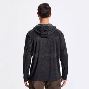 เสื้อฮู้ดดี้ตกปลาผู้ชายไซส์ใหญ่ ออกแบบได้ตามต้องการ โลโก้ด้านหน้า UPF 50 โพลีเอสเตอร์ 100% แห้งเร็ว ระบายอากาศดี MOQ ต่ำ - Product Image 6