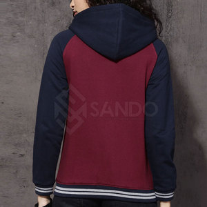 เสื้อมีฮู้ดมีซิปสำหรับผู้หญิงเสื้อมีฮู้ดระบายอากาศได้ดีสีพื้นมีซิป - Product Image 2