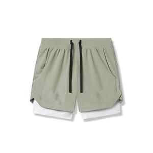 Pantalones Cortos de Gimnasio Sublimados 2 en 1, Cintura Elástica Cómoda, Entrenamiento de Yoga de 7 Pulgadas, Pantalones Cortos de Entrenamiento de Dos Capas - Product Image 6