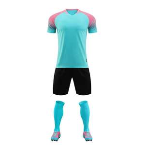 Ensembles de vêtements de football Polyester unisexe couleurs unies maillot de football à manches courtes production rapide fabricant de maillot de football - Product Image 1