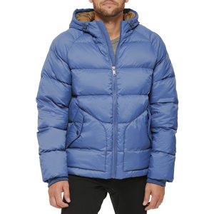 Chaqueta de Invierno Gruesa y Cálida de Color Sólido para Hombre, Chaqueta Acolchada con Logotipo Personalizado, Servicio OEM, con Capucha - Product Image 1