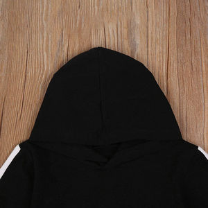 Chándales de algodón transpirable OEM para niños, conjunto con capucha a la moda para niños y niñas de talla grande, patrón sólido, temporada de invierno - Product Image 3