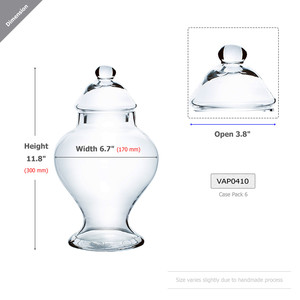 VAP0410 - โถใส่ขนม/ยา รูปทรงระฆัง พร้อมฝาปิด - 12 ชิ้น - Product Image 1