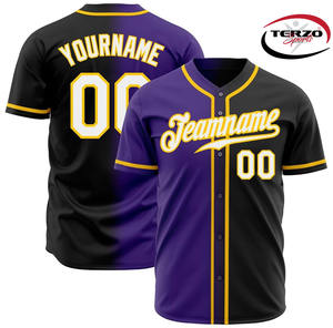 2024 maillot de Baseball en microfibre personnalisé de haute qualité veste de sport d'entraînement classique avec motif vierge imprimé de Logo personnalisé - Product Image 2