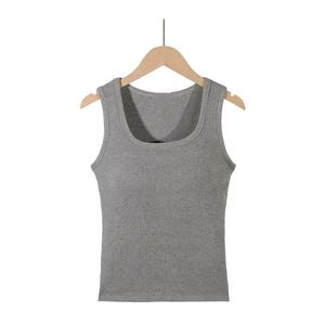 Vente en gros Offres Spéciales Sexy Lady Fashion Summer Contrast Stitch Round Neck Sleeveless Women Tank Top - Product Image 5