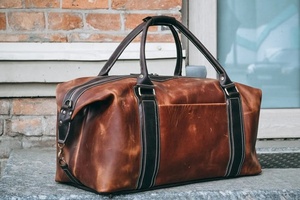 Bolsa de Viaje Deportiva de Gimnasio Unisex Vintage de Cuero Genuino Impermeable Duradero de Diseño de Lujo Grande de Fabricantes con Logotipo Personalizado - Product Image 2