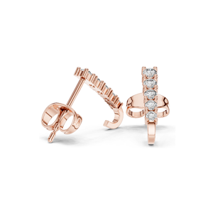 Boucles d'oreilles pendantes en diamant de laboratoire 0,214 CT, taille brillant rond, diamants CVD VVS-VS EF, or 18 carats, 14 carats, 10 carats et argent 925 - Product Image 5