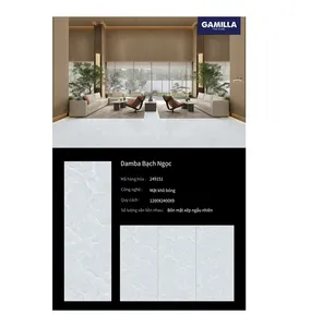 Tile Sintered Stone Danba White Jade 1200*2400*9 Dry Particle Polish Background Wall Sintered Stone Slab