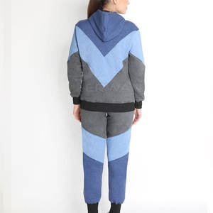 Survêtement en coton personnalisé pour femme, respirant, séchage rapide, écologique, 2 pièces, faible MOQ, motif uni, style décontracté pour l'extérieur - Product Image 4