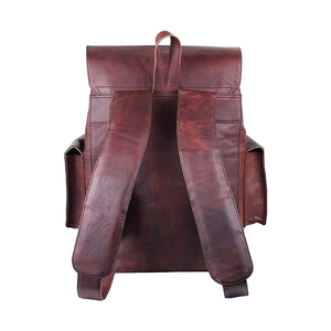 Venta al por mayor Hombres Mochila 100% de cuero puro Hombres Bolsa de cuero de grano completo Vintage Mochila para los hombres - Product Image 4