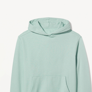 Sudadera de invierno de lana de algodón 100% con capucha informal para hombre con diseño de logotipo personalizado, teñido liso, a prueba de viento, transpirable - Product Image 5