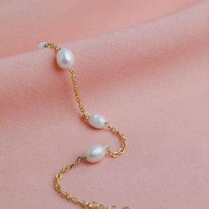 Oval Shape <b>Pearl</b> Design Trendy Wedding Party Charm <b>Bracelet</b> Wholesale Handmade Turkish 925 Sterling Silver Jewelry - Product Image 4