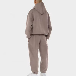 Personalizado en blanco liso Hip Hop peso pesado algodón esencial Boxy Sudadera con capucha ropa chándal Unisex chándal para hombres - Product Image 3