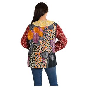 แจ็กเก็ตผ้าฝ้ายกลับได้สไตล์โบฮีเมียนทำมือสำหรับผู้หญิงเสื้อนอกลายดอกไม้สำหรับฤดูร้อนฤดูใบไม้ร่วงฤดูหนาว - Product Image 5