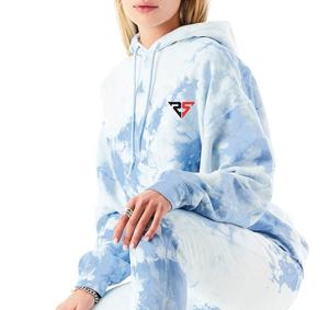 OEM servicio precio al por mayor personalizado hecho de fábrica 100% algodón elegante Top Pullover Tie Dye mujeres sudaderas con capucha - Product Image 3