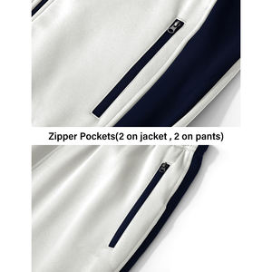 Ensemble de survêtement de course décontracté pour homme avec logo personnalisé - Polaire respirant, grande taille, performance hivernale en extérieur, jogging - Product Image 6