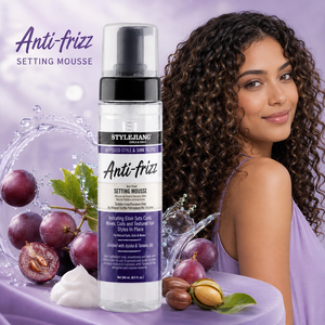 StyleJiang Mousse Coiffante Anti-Frisottis 244ml Mousse Légère pour Cheveux Texturés - Product Image 1