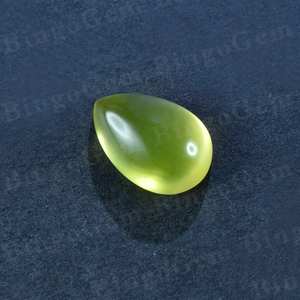 Piedra preciosa en forma de pera de Prehnita Natural 100% calidad de Grado Superior Briolette corte piedra preciosa genuina suelta para fabricación de joyas uso a granel - Product Image 1