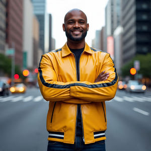 Veste universitaire en cuir de vachette véritable matelassée High Street pour hommes manteaux en cuir pour hommes - Product Image 1