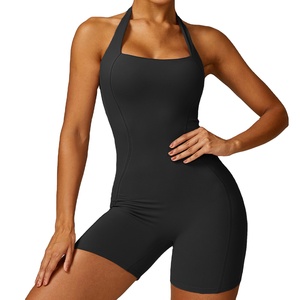 Custom <b>Women</b>`s Bodycon <b>Romper</b> Sleeveless Sexy Slim Fit Short Jumpsuit Summer Casual Streetwear Outfit - Product Image 1